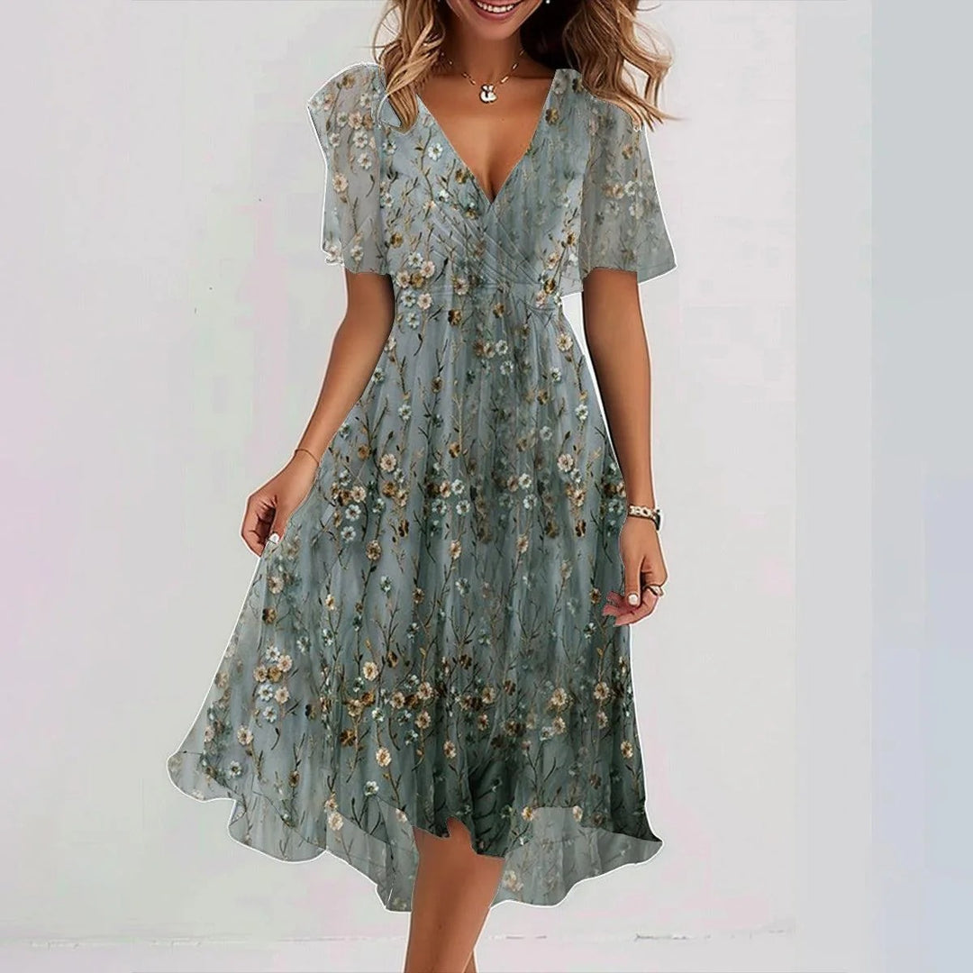 Priscilla | Elegant Short Sleeve Dress