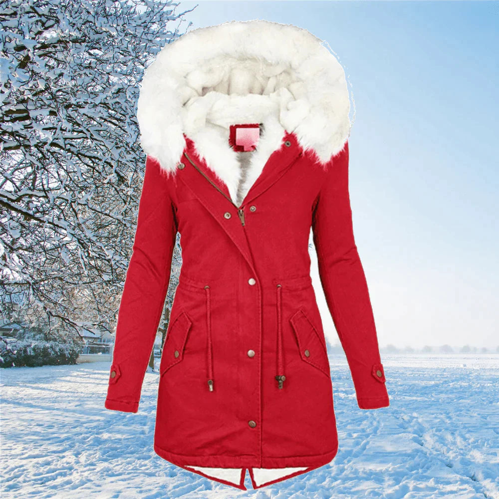 Nora - The comfortable winter coat with hood and fur lining.